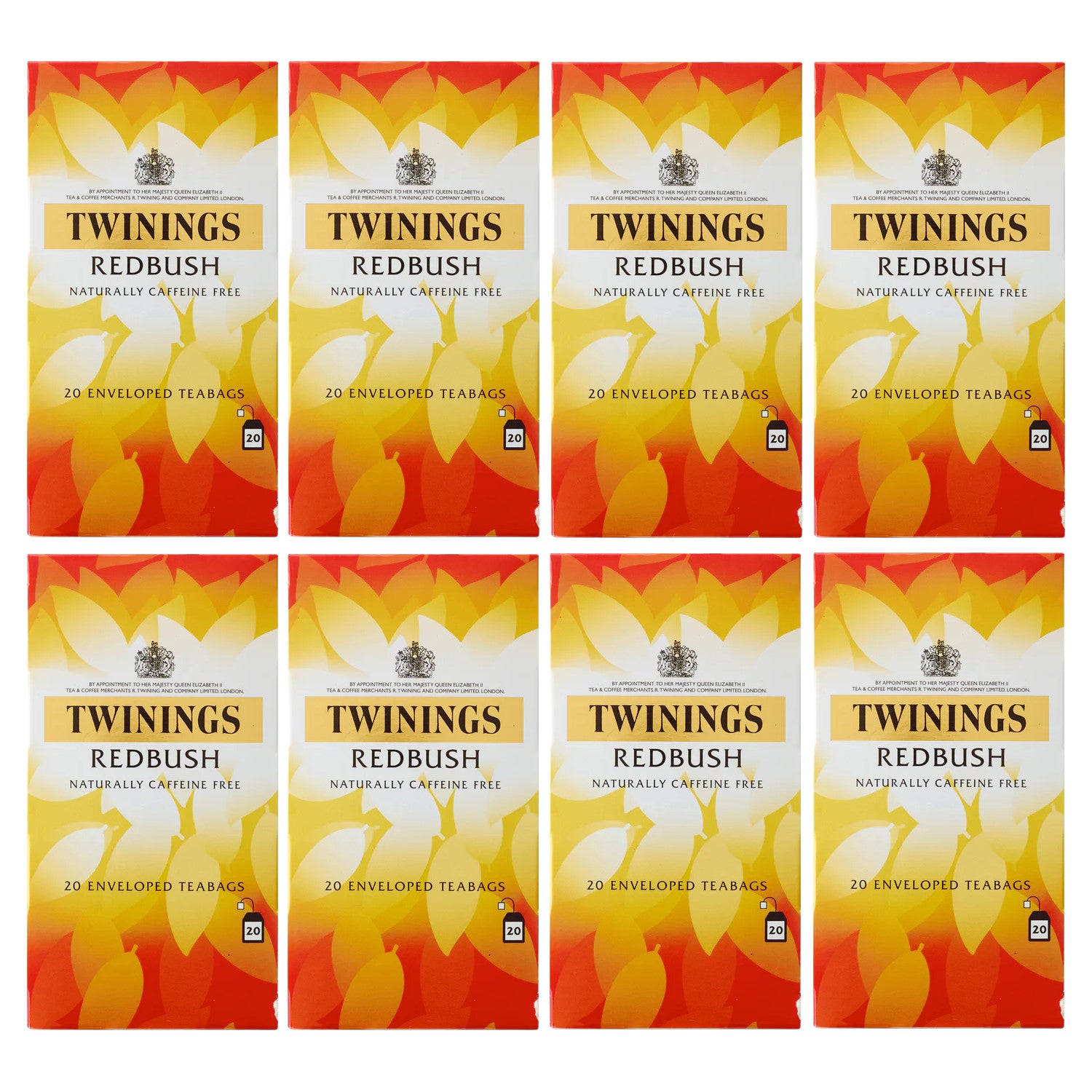 Twinings Pure Redbush Tea Bags Individually Enveloped Tagged Herbal Sachets Cup