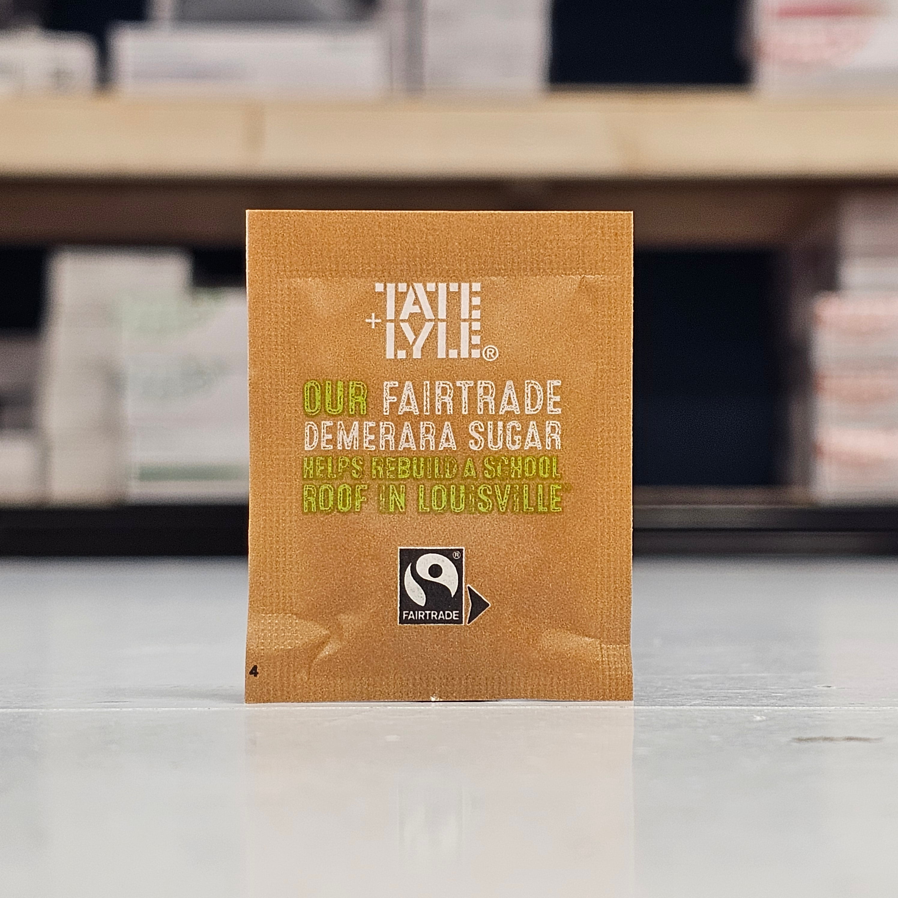 Tate & Lyle Brown Demerara Sugar Sachets | Fairtrade | Catering & Coffee Use