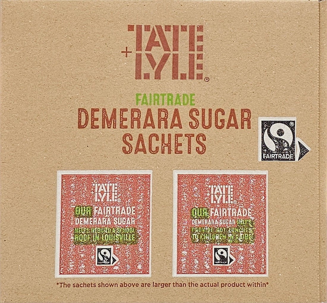 Tate & Lyle Brown Demerara Sugar Sachets | Fairtrade | Catering & Coffee Use