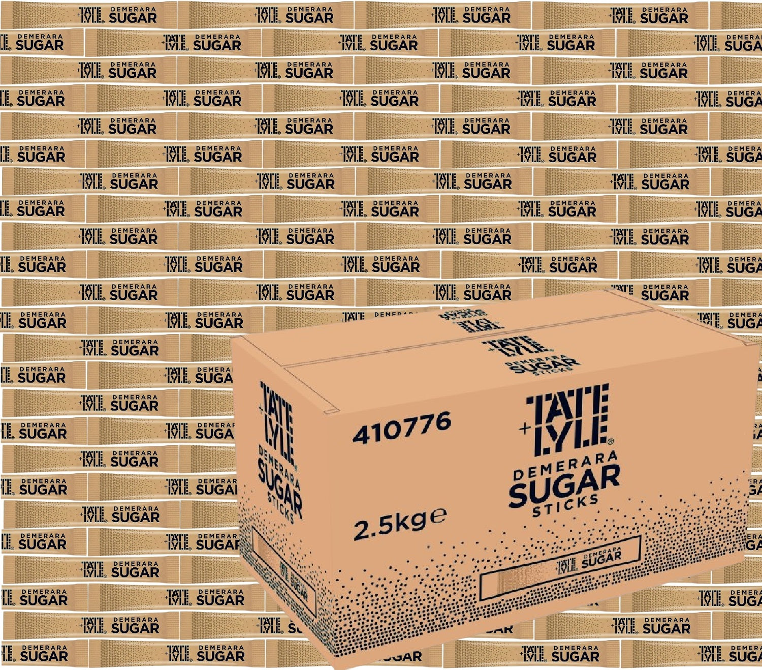 Tate & Lyle Brown Demerara Sugar Sticks – 1000 Sachets (2.5g Each) – 2.5kg Box
