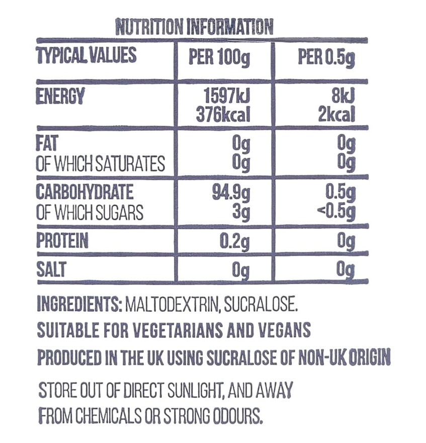 Tate & Lyle Sweetener Sachets (Sucralose) – Low Calorie Vegan Sugar Substitute