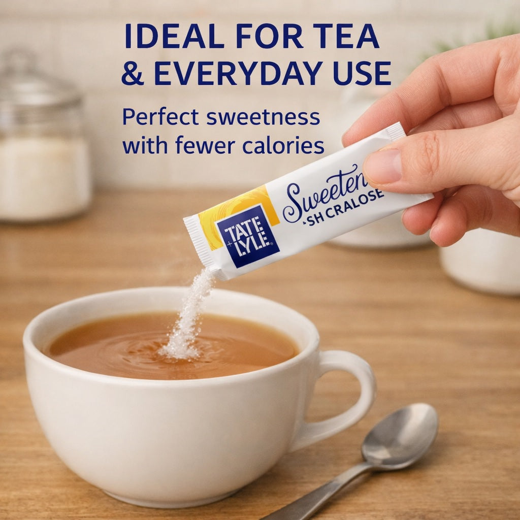 Tate & Lyle Sweetener Sachets (Sucralose) – Low Calorie Vegan Sugar Substitute