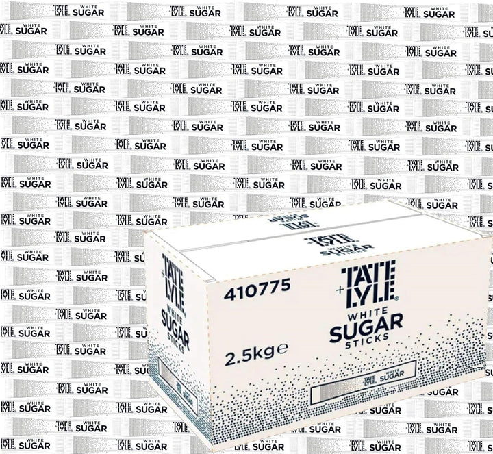 Tate & Lyle White Sugar Sticks – 1000 Sachets (2.5g Each) – 2.5kg Box