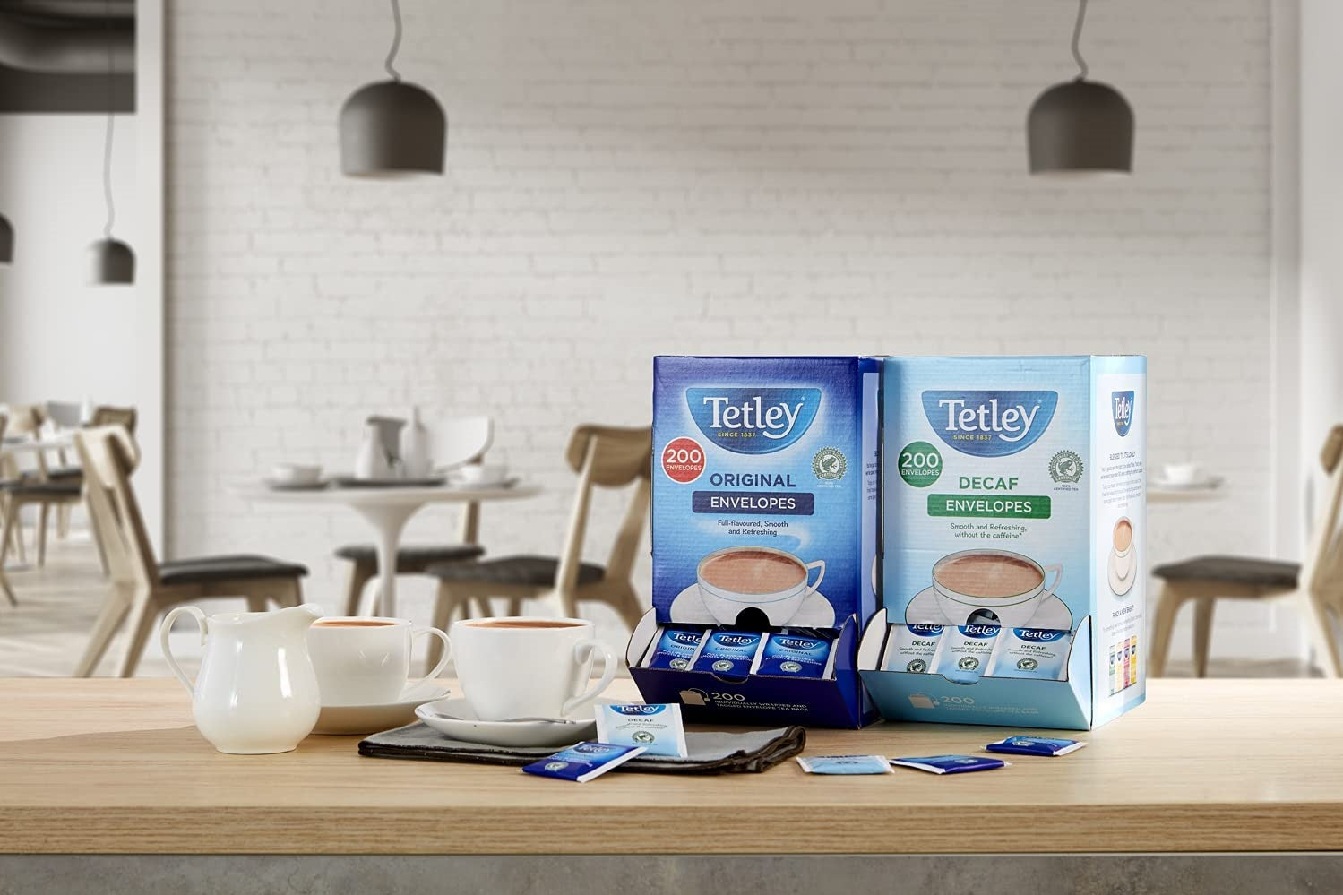 Tetley Individually Wrapped Envelope Tea Bags – Original or Decaf