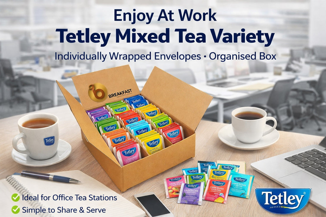 Tetley Mixed Tea Bags Variety Pack – Individually Wrapped Envelope Tea 15 50 100