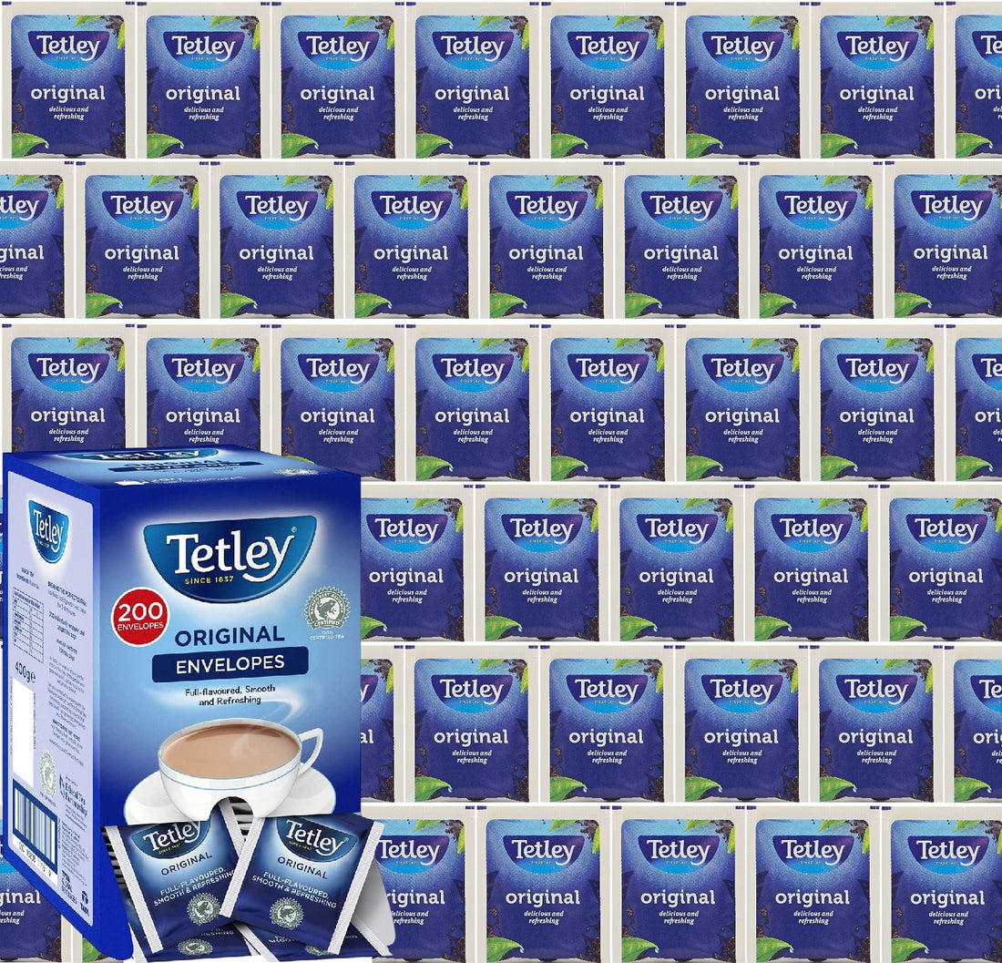 Tetley Individually Wrapped Envelope Tea Bags – Original or Decaf