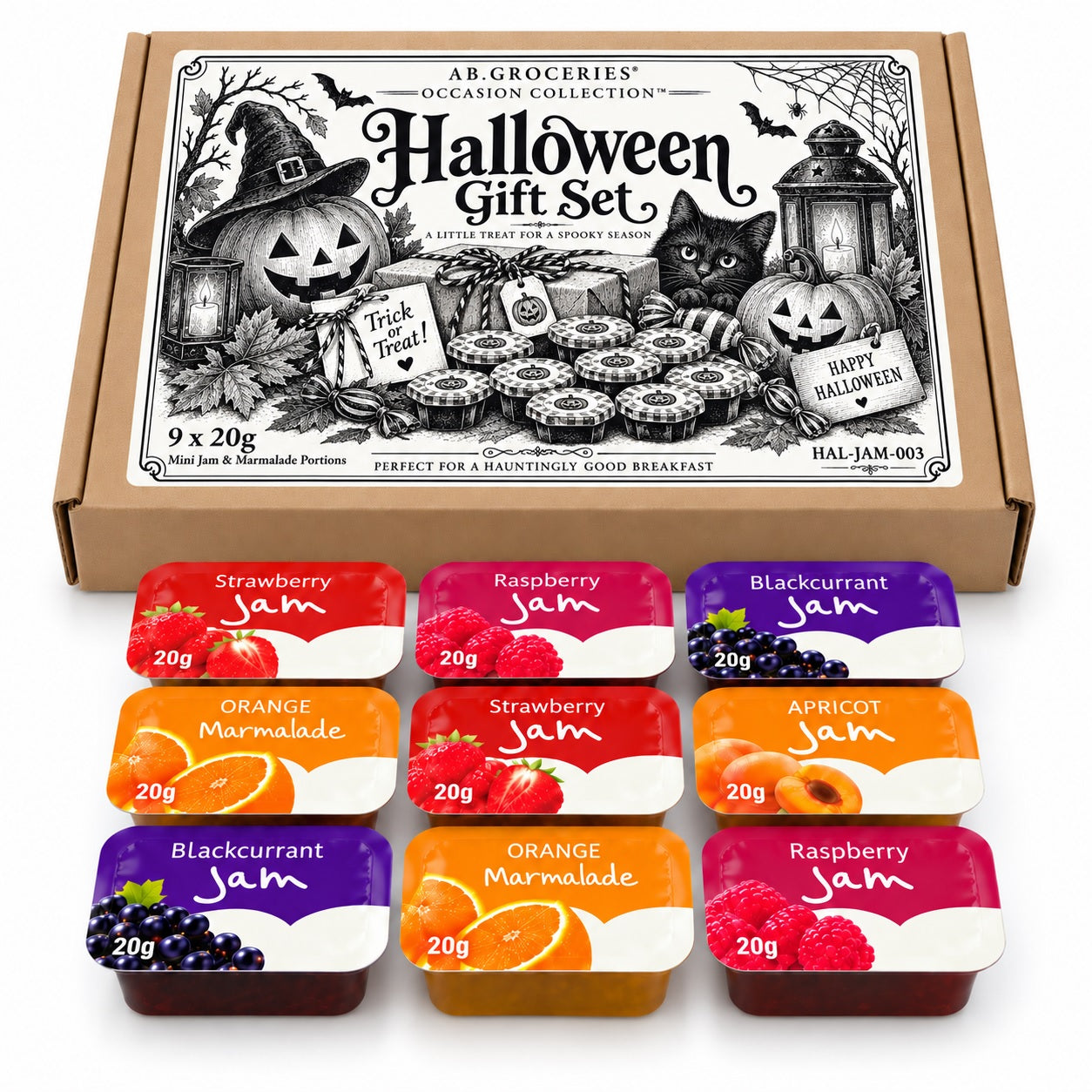 Halloween Jam Gift Box – 9 Mini Jams & Marmalade Portions