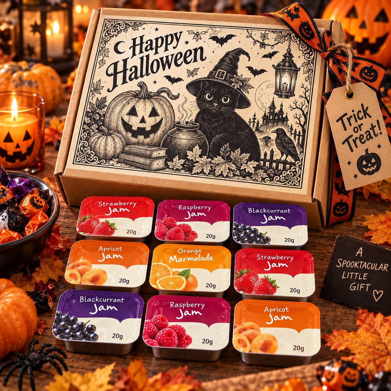 Halloween Jam Gift Box – 9 Mini Jams & Marmalade Portions