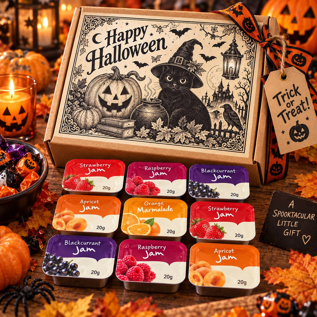 Halloween Jam Gift Box – 9 Mini Jams & Marmalade Portions