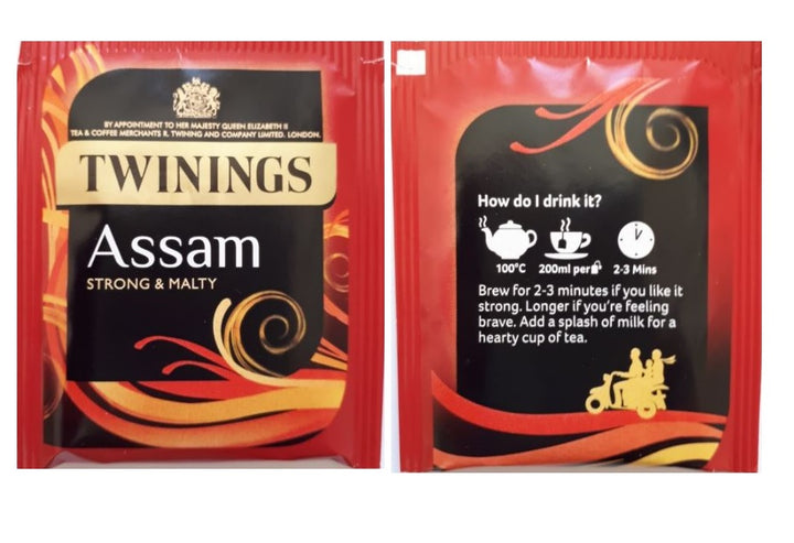 Twinings Assam Strong & Malty Black Tea Bags – 20 or 80 Individually Wrapped
