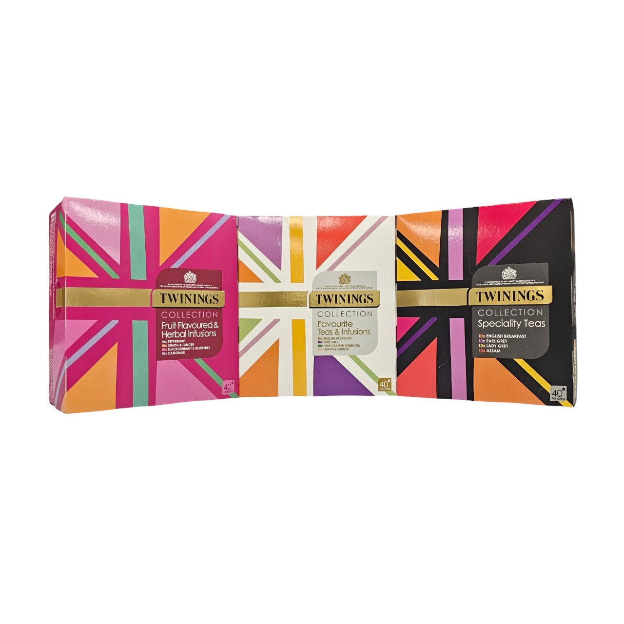 Twinings Fruit & Herbal Tea Selection Gift Box – 40 Sachets | Peppermint, Lemon & Ginger, Blackcurrant & Blueberry, Camomile