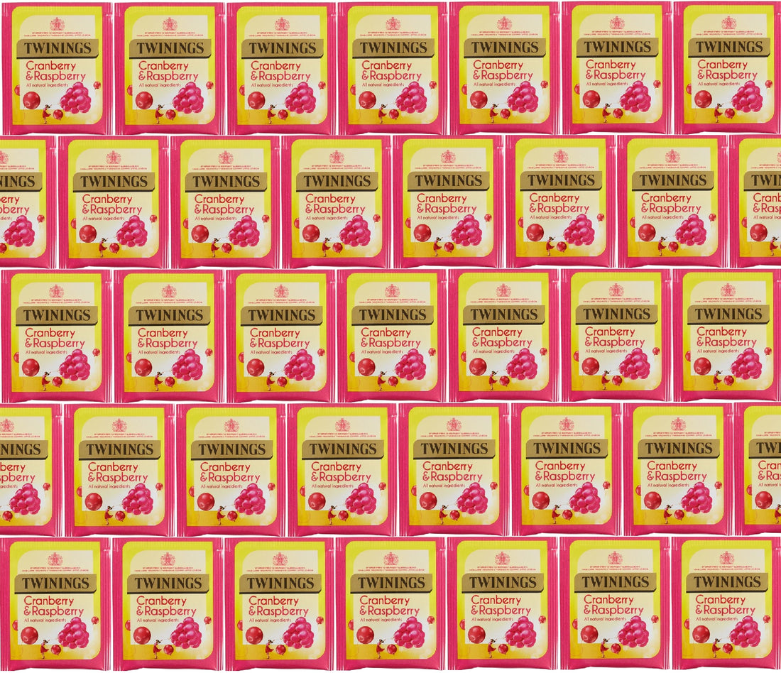 Twinings Cranberry & Raspberry Herbal Tea Bags – Individually Wrapped (20 or 80 Pack)