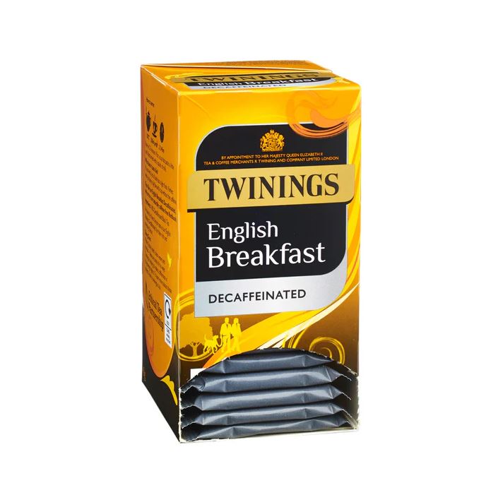Twinings English Breakfast Decaffeinated Tea Bags – Individually Wrapped (20 or 80)