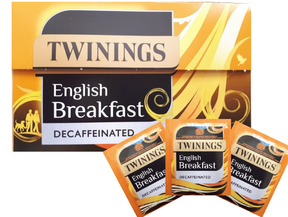 Twinings English Breakfast Decaffeinated Tea Bags – Individually Wrapped (20 or 80)