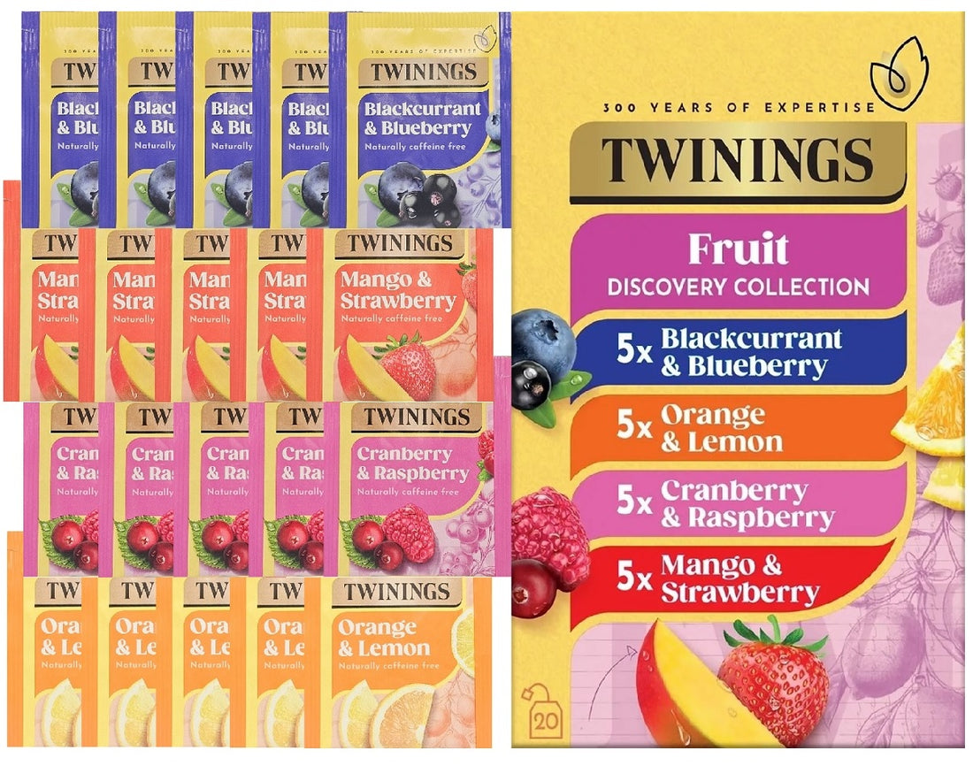 Twinings Fruit Discovery Collection Herbal Tea Bags – 20 or 80 Individually Wrapped