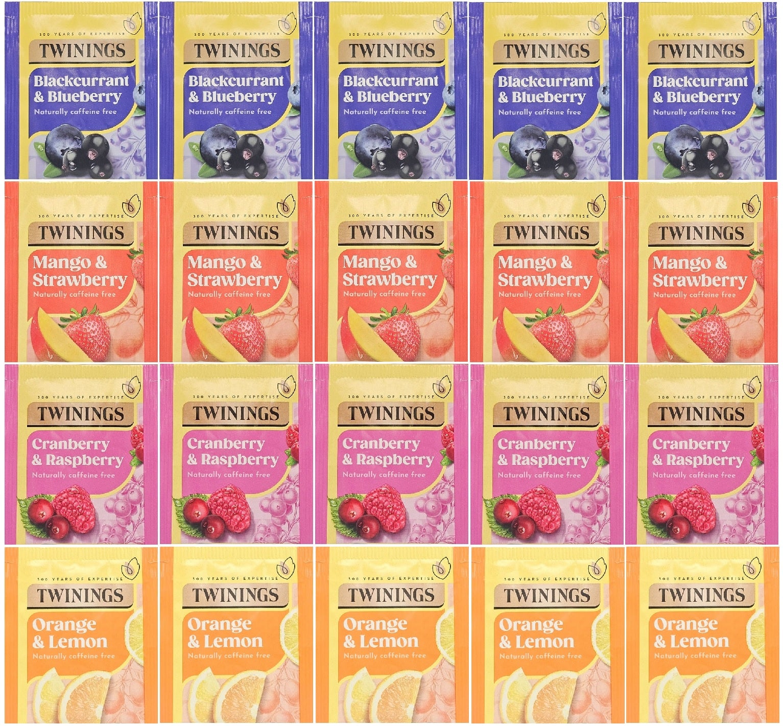 Twinings Fruit Discovery Collection Herbal Tea Bags – 20 or 80 Individually Wrapped