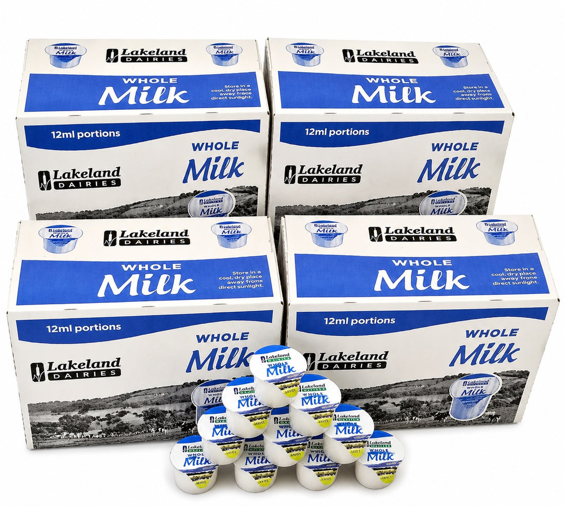 UHT Whole Milk Pots 12ml – Long Life Milk Portions for Tea & Coffee