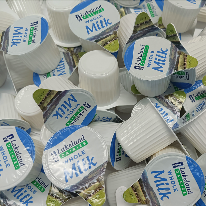 UHT Whole Milk Pots 12ml – Long Life Milk Portions for Tea & Coffee
