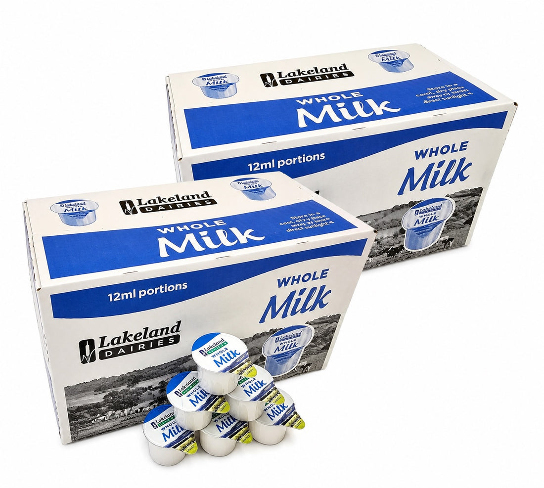 UHT Whole Milk Pots 12ml – Long Life Milk Portions for Tea & Coffee