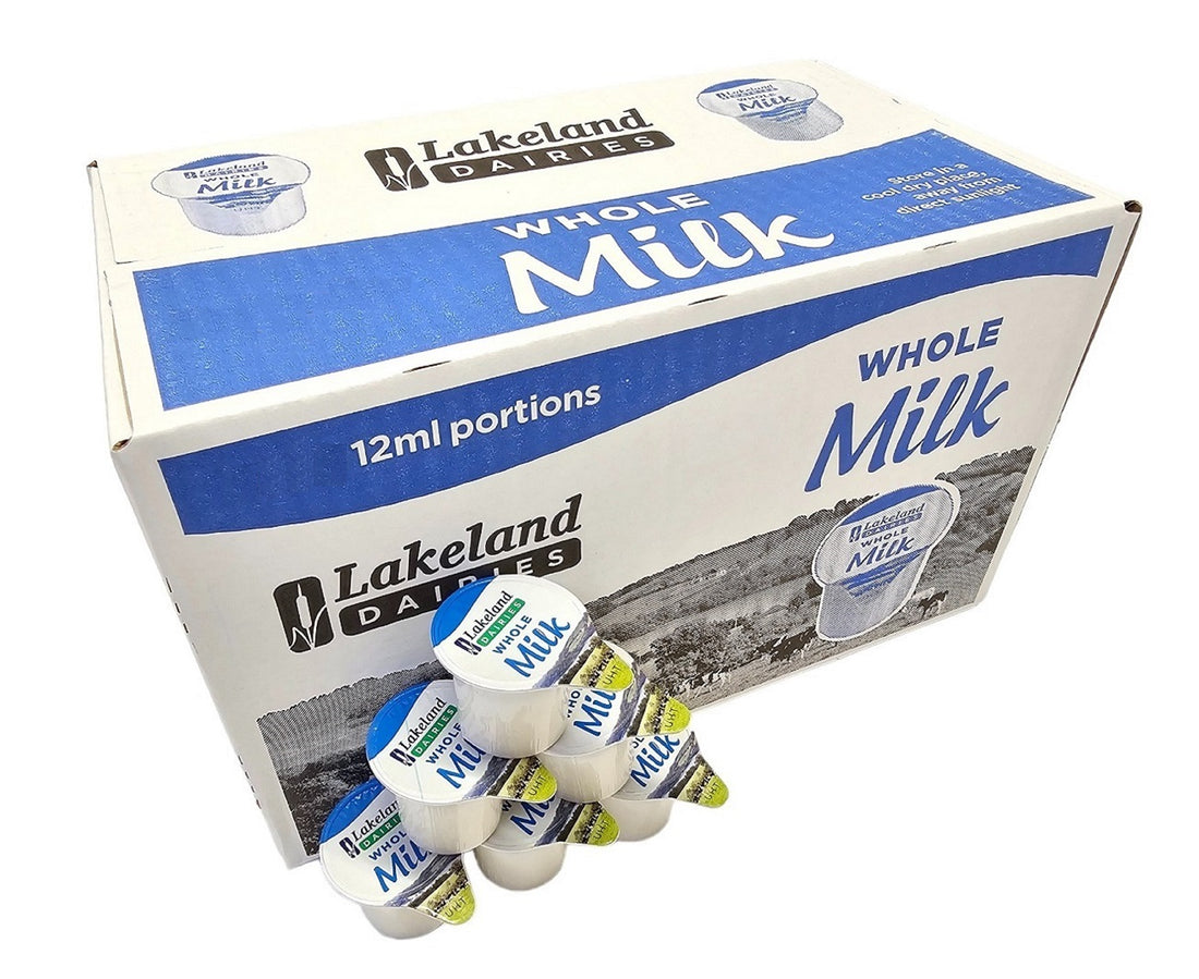 UHT Whole Milk Pots 12ml – Long Life Milk Portions for Tea & Coffee