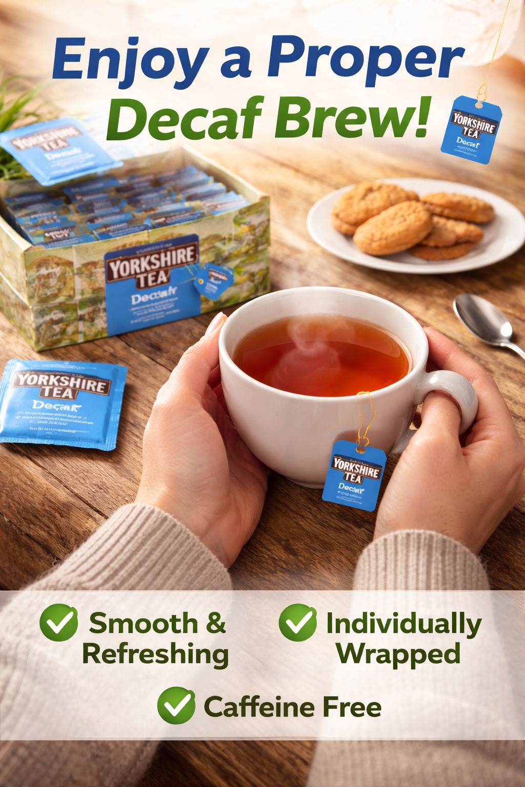 Yorkshire Tea Decaf Individually Wrapped One Cup Tea Bags