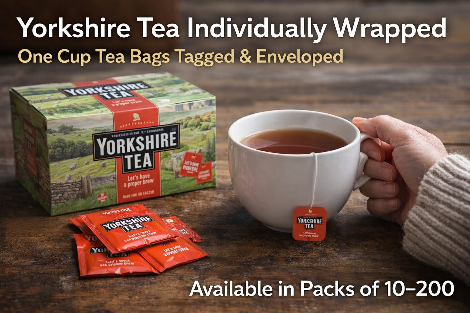 Yorkshire Tea Original Individually Wrapped One Cup Tea Bags | AB