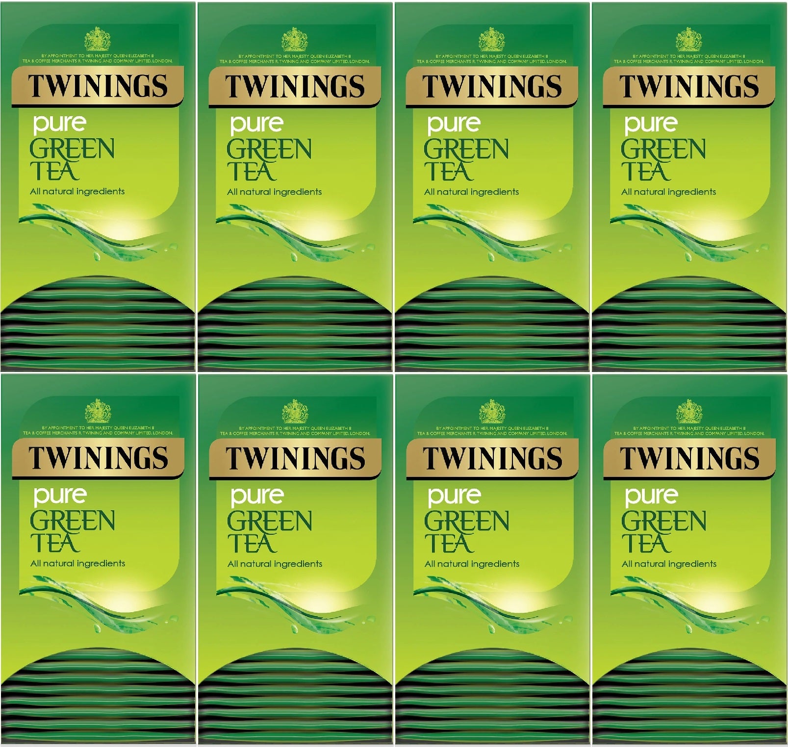 Twinings Pure Green Tea Bags Individually Enveloped Tagged Herbal Teas Sachets