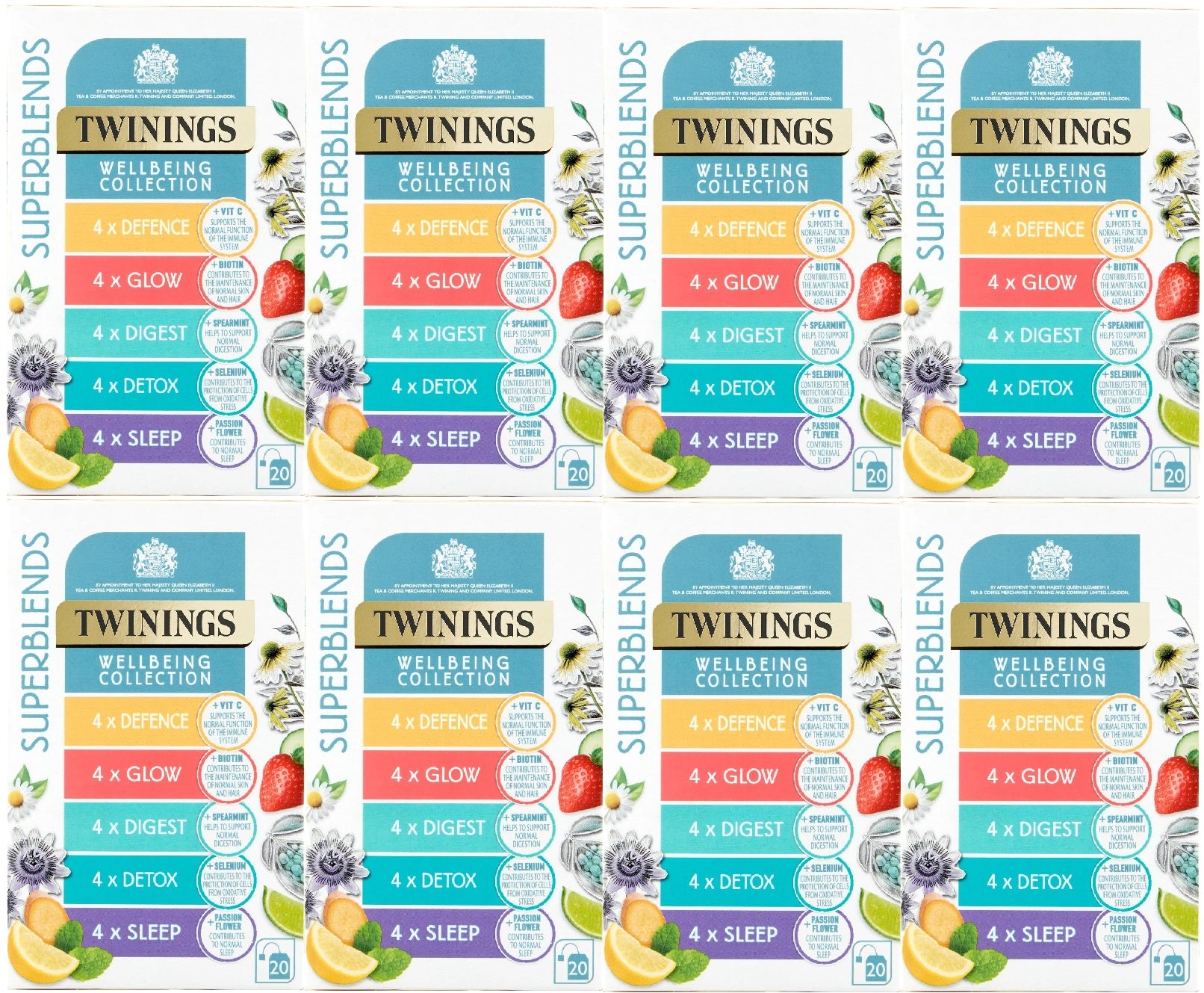 Twinings Superblends Wellbeing Collection Individually Enveloped Herbal Tea Bags
