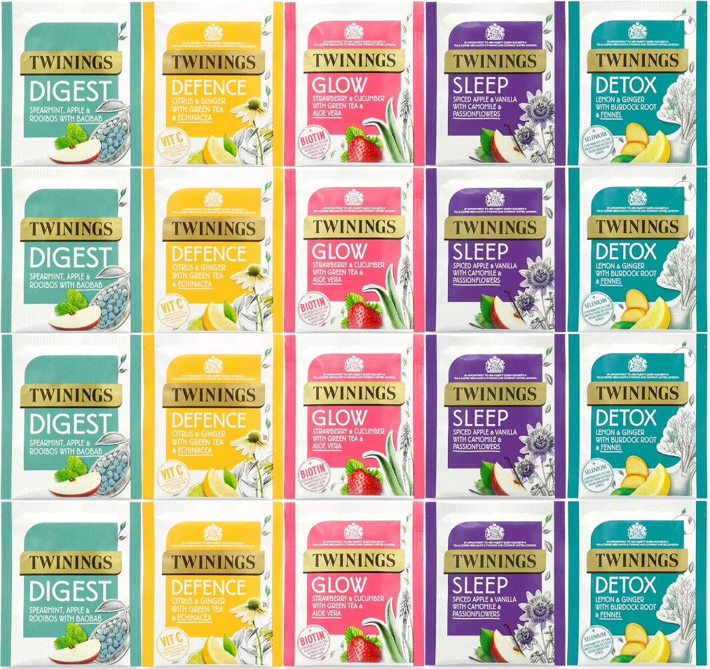 Twinings Superblends Wellbeing Collection Individually Enveloped Herbal Tea Bags