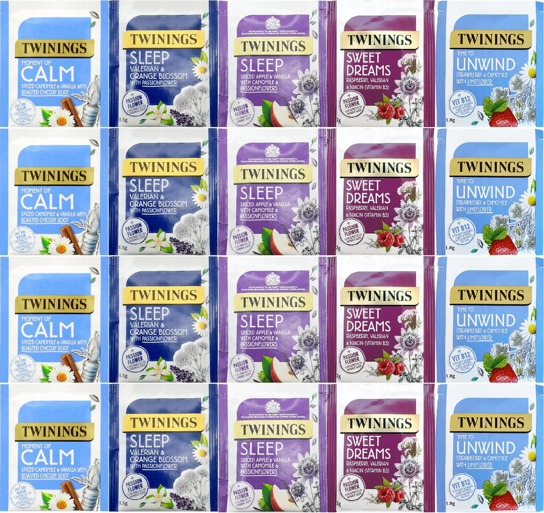 Twinings Superblends Wind Down Collection Individually Enveloped Herbal Tea Bags
