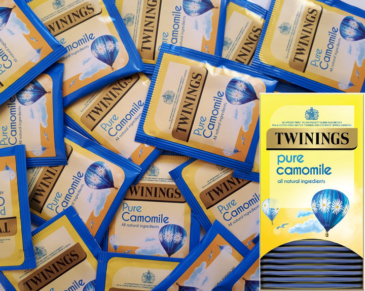 Twinings Pure Camomile Tea Bags Individually Enveloped Tagged Herbal Sachets