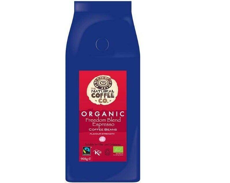 Organic Freedom Espresso Blend Whole Bean Coffee Natural Coffee Fairtrade 908g - AB GROCERIES