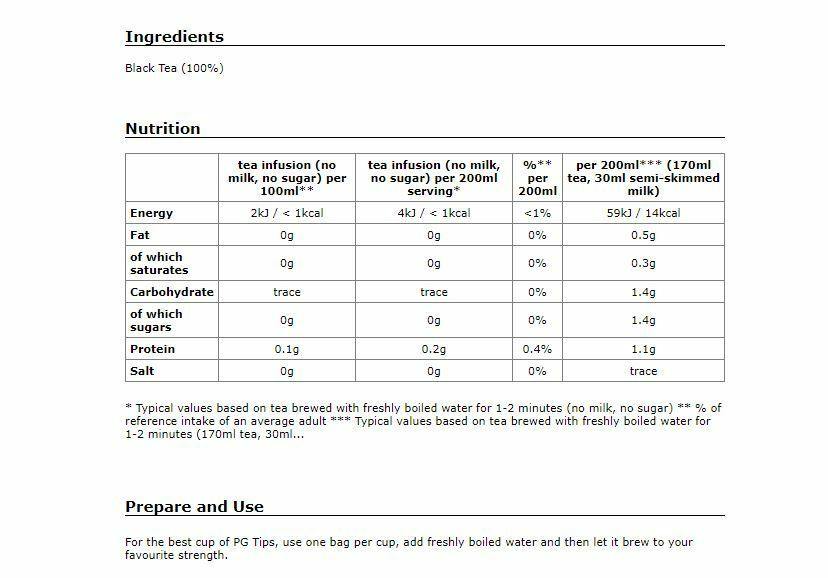 PG Tips Tea Bags Black Tea - AB GROCERIES