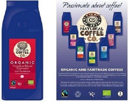 Organic Freedom Espresso Blend Whole Bean Coffee Natural Coffee Fairtrade 908g - AB GROCERIES