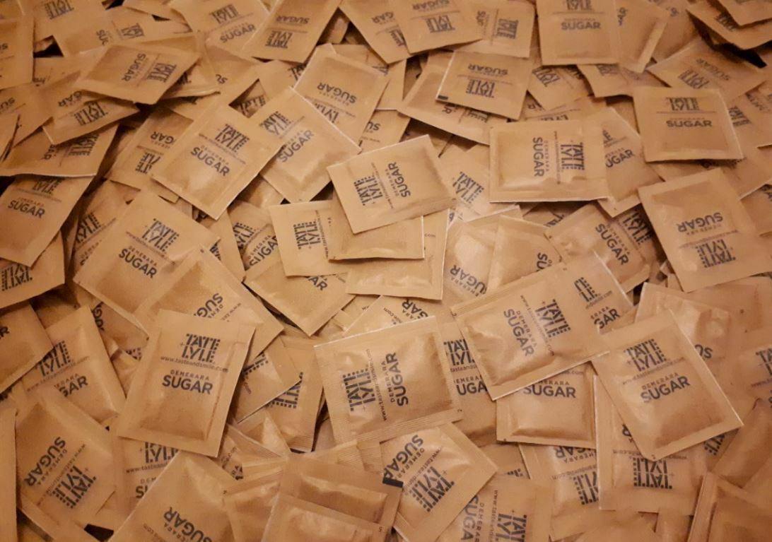 TATE & LYLE Pure Granulated Cane White and Brown Demerara Sugar Sachets - AB GROCERIES