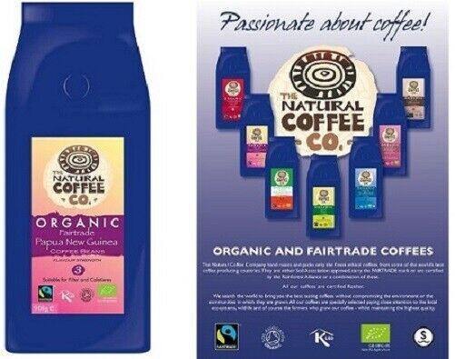Organic Papua New Guinea Whole Bean Coffee Natural Coffee Fairtrade 908g - AB GROCERIES