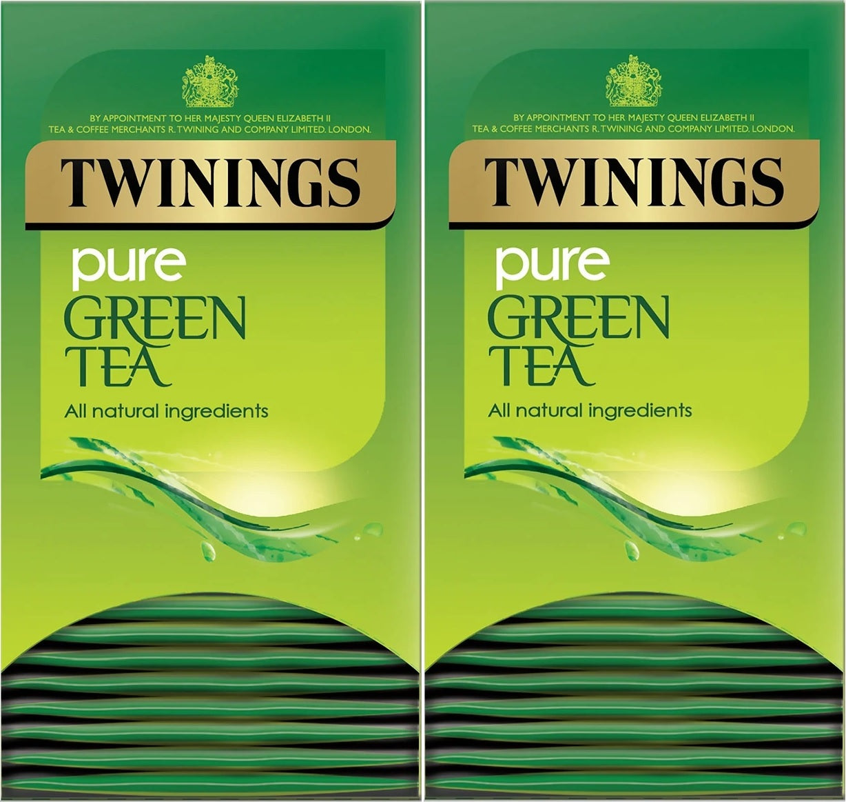 Twinings Pure Green Tea Bags Individually Enveloped Tagged Herbal Teas Sachets