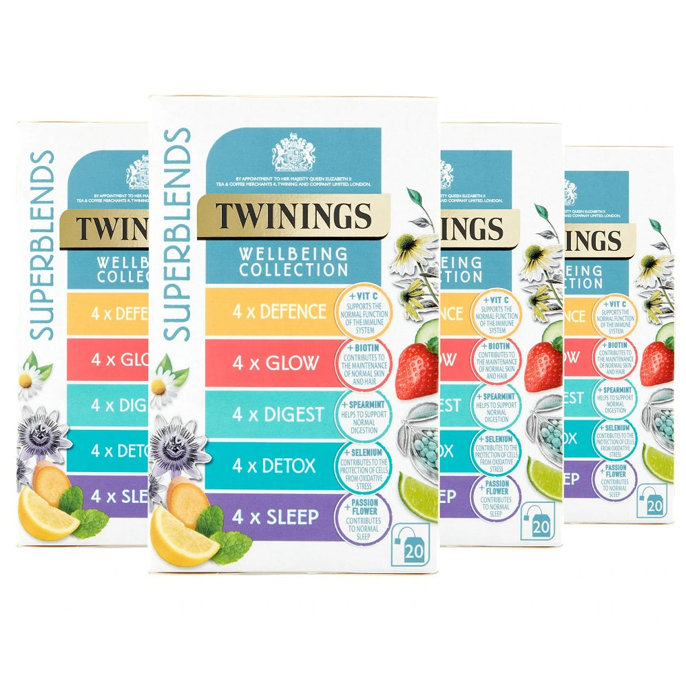Twinings Superblends Wellbeing Collection Individually Enveloped Herbal Tea Bags