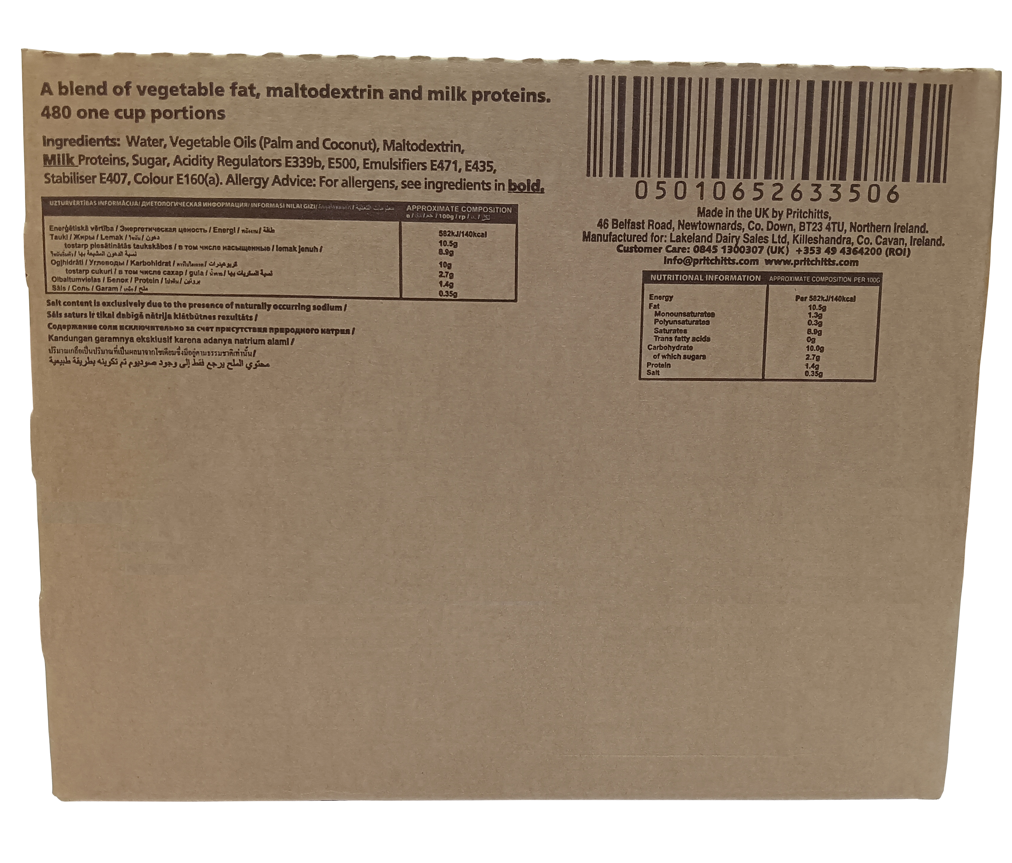 Café Maid Long Life Luxury Coffee Creamer Serving Pots 10ml Individual Portions