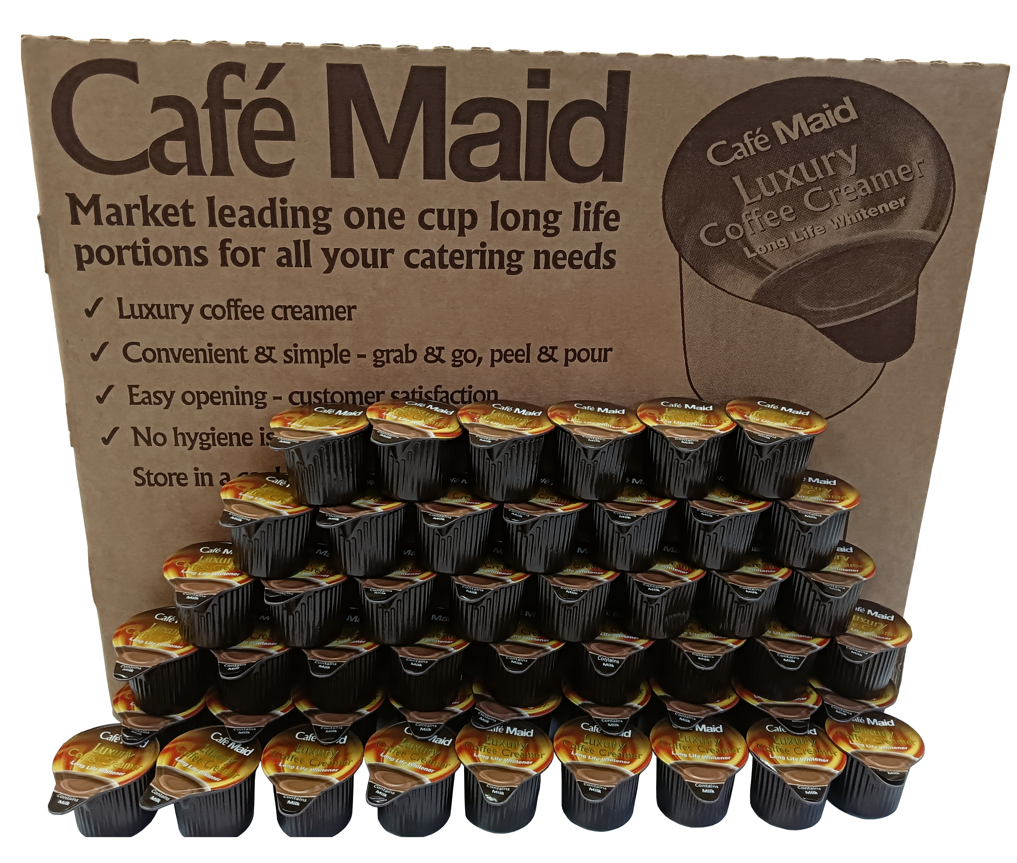 Café Maid Long Life Luxury Coffee Creamer Serving Pots 10ml Individual Portions