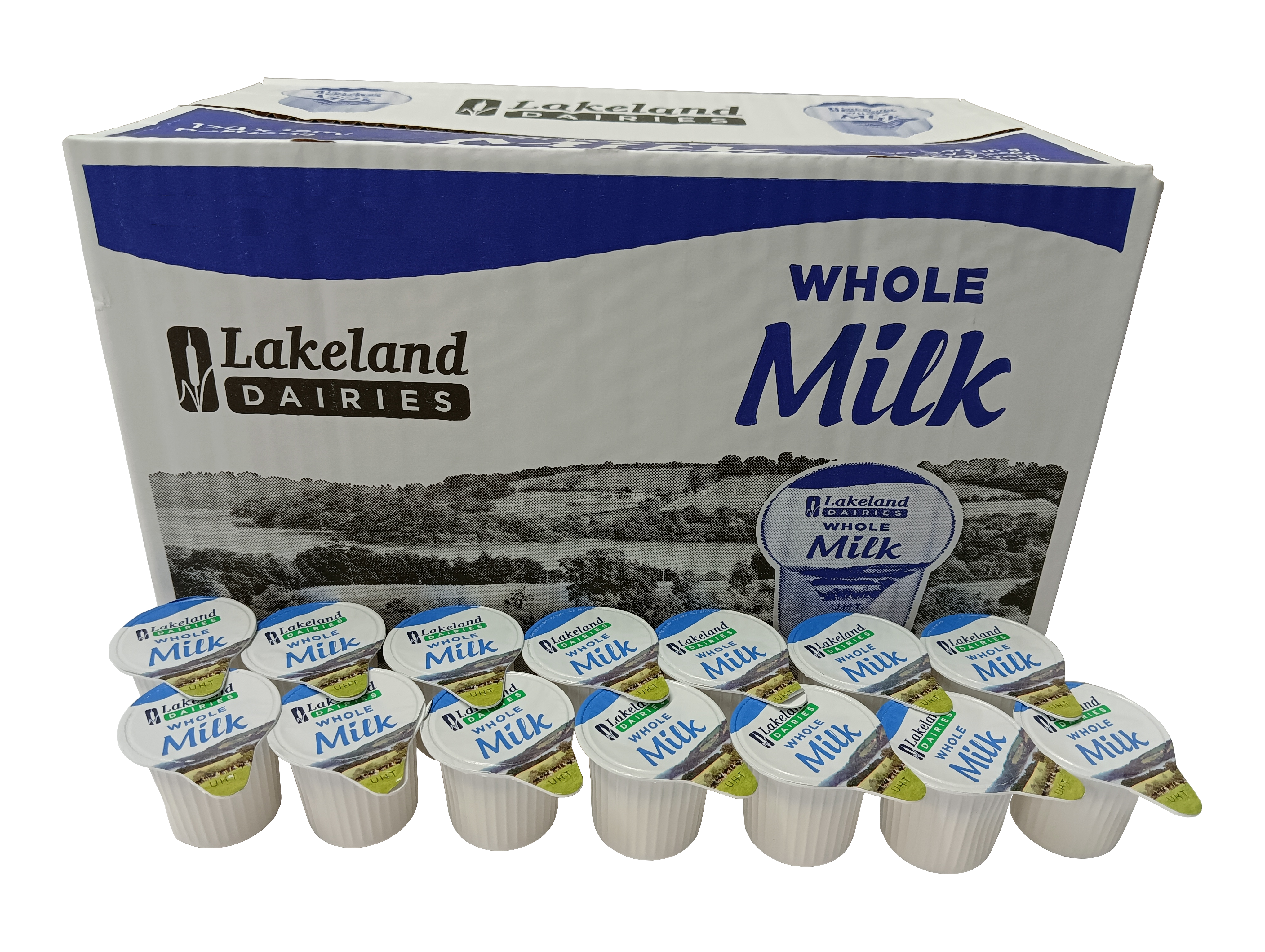 120x Semi Skimmed vs Whole Milk 12ml Pots UHT Long Life Jiggers Portion Lakeland