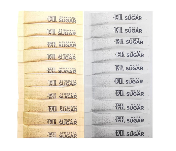 Tate & Lyle Sugar Individual Sticks Sachets White and Brown Demerara Granulated - AB GROCERIES