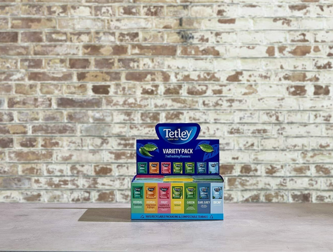 Tetley Tea Bags Individual Enveloped Sachets Tagged Classic Flavoured Selections