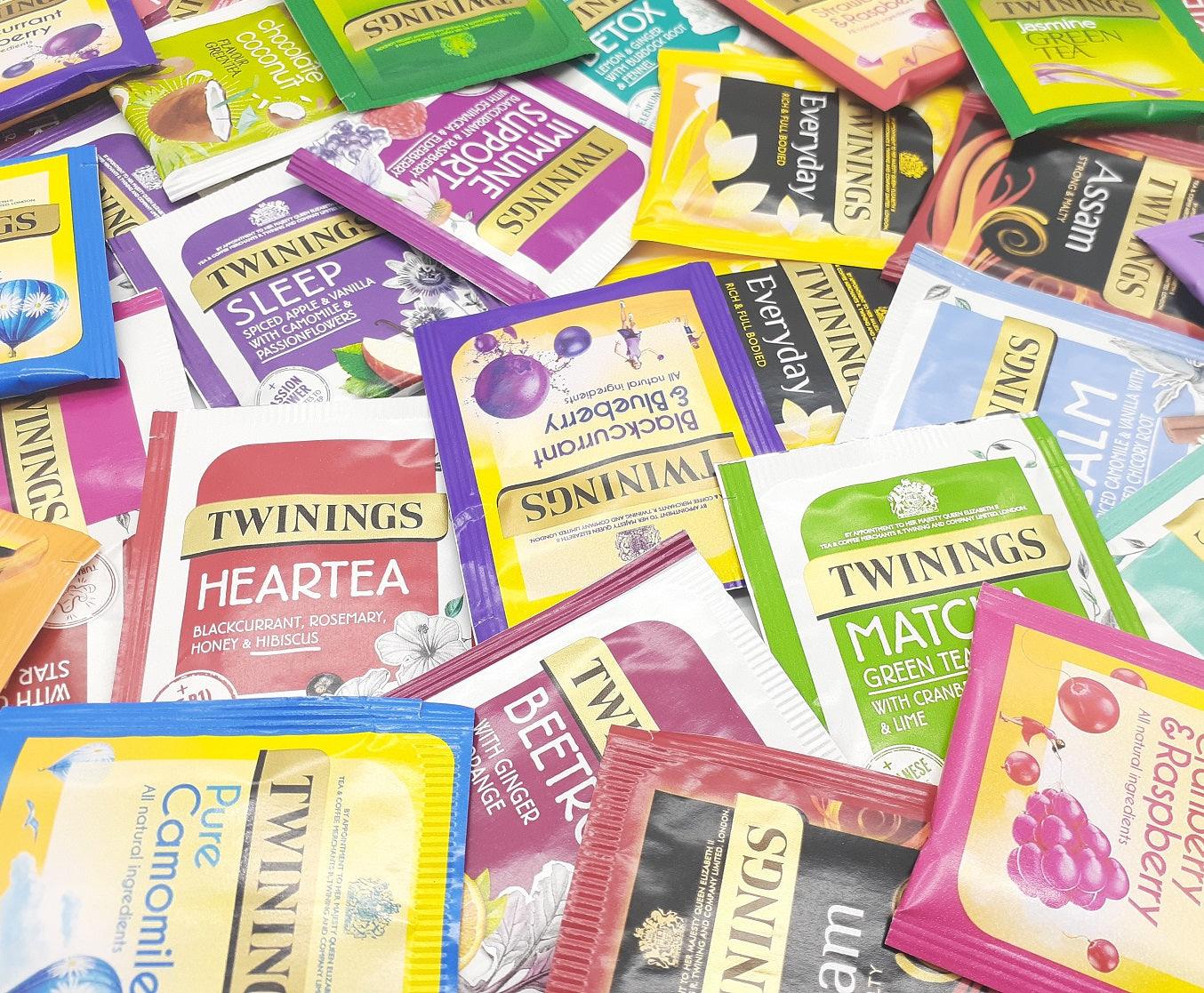 Twinings Individually Wrapped Enveloped Tagged Tea Bags Popular Mixed Selections - AB GROCERIES
