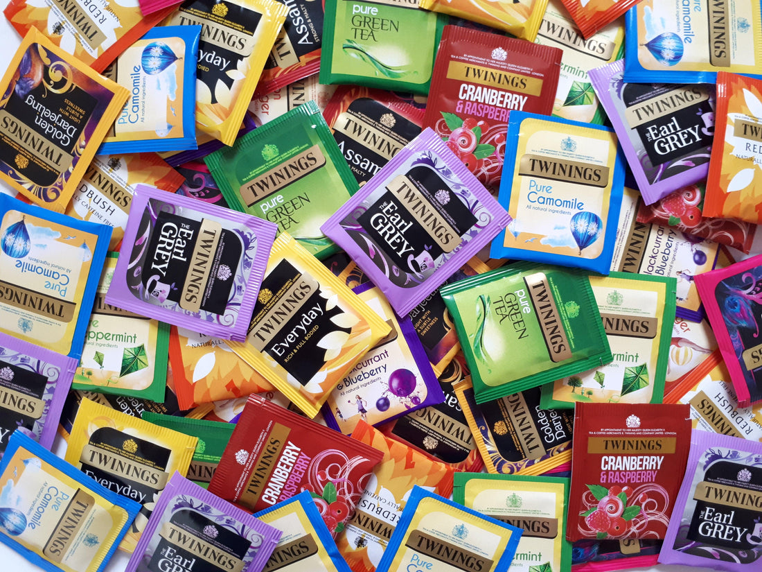 Twinings Individually Wrapped Enveloped Tagged Tea Bags Popular Mixed Selections - AB GROCERIES