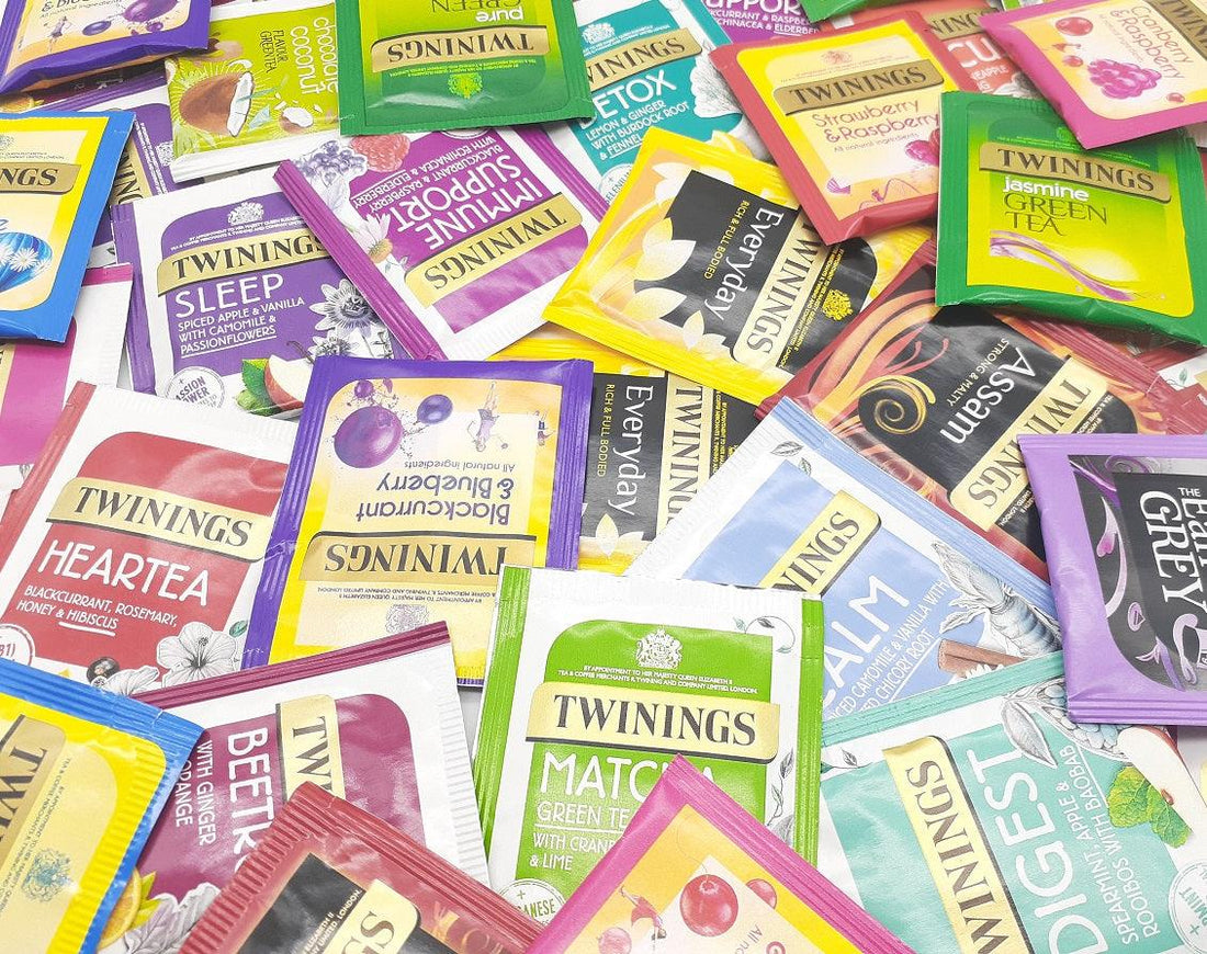 Twinings Individually Wrapped Enveloped Tagged Tea Bags Popular Mixed Selections - AB GROCERIES
