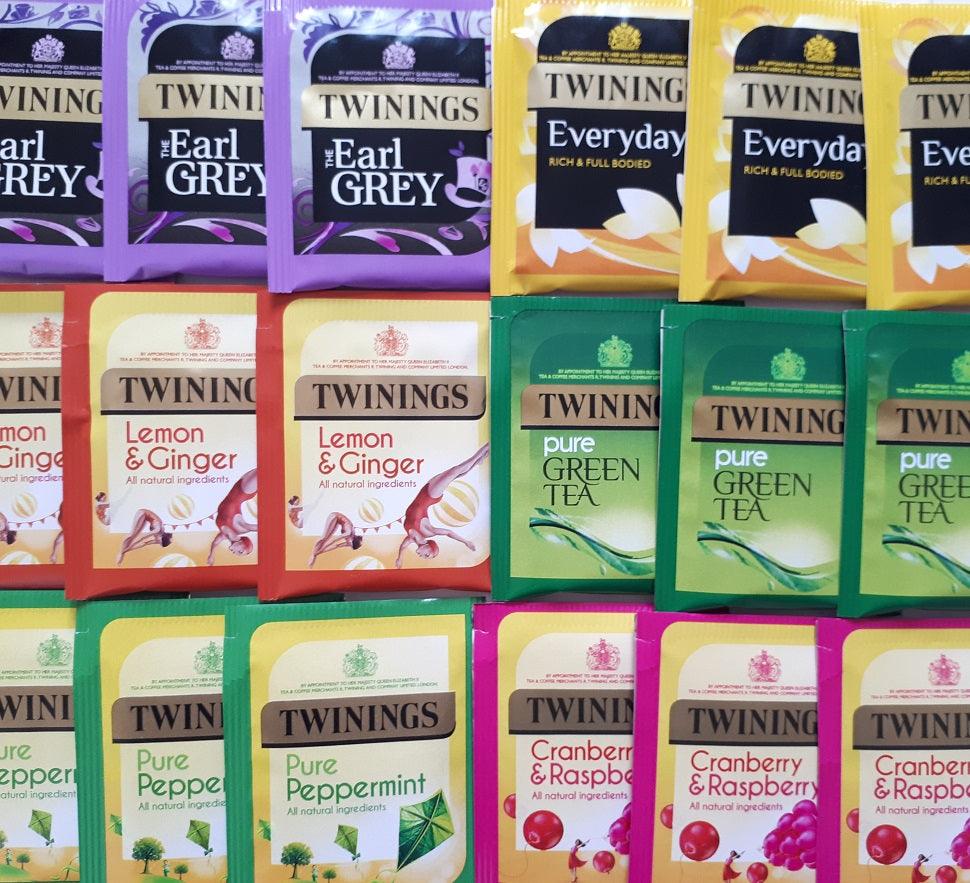 Twinings Individually Wrapped Enveloped Tagged Tea Bags Popular Mixed Selections - AB GROCERIES