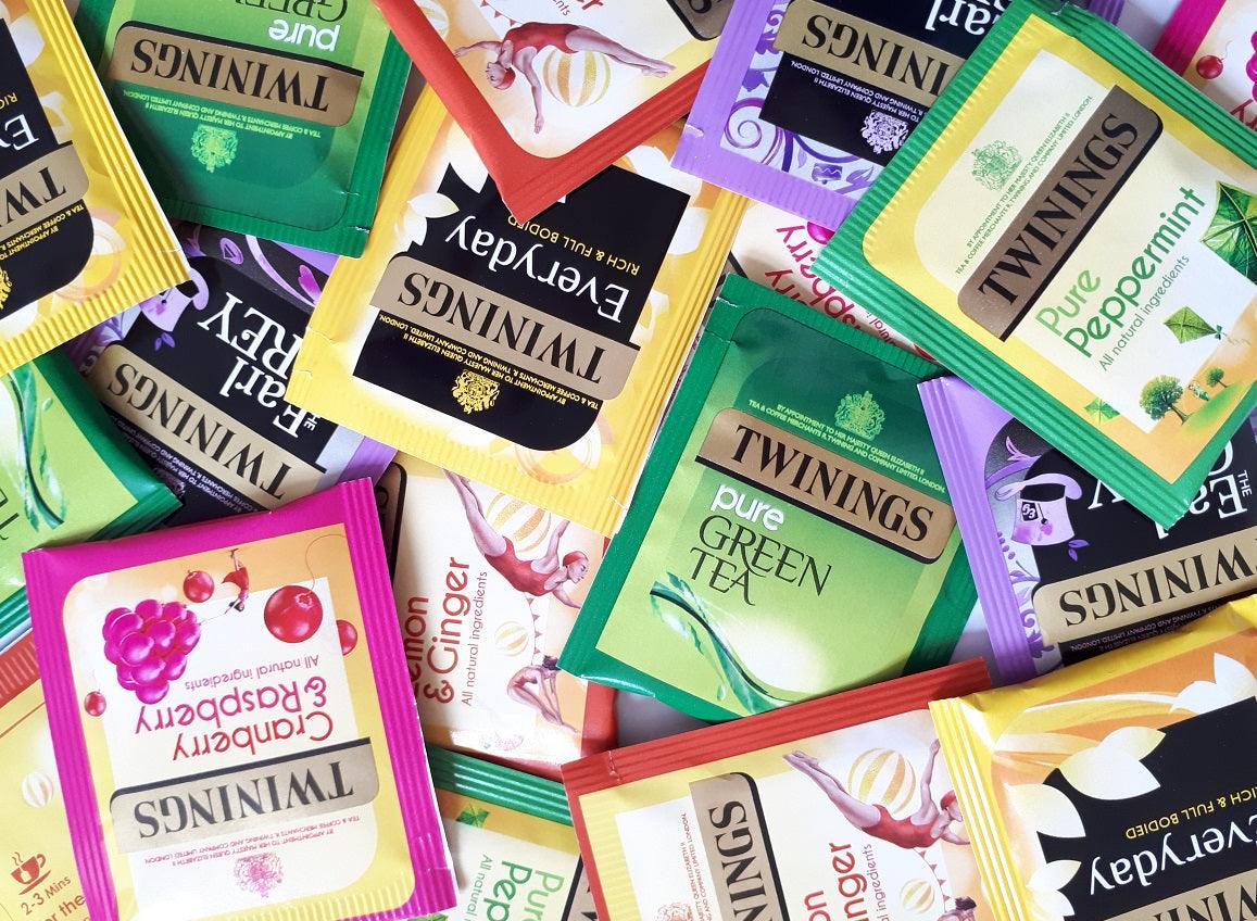 Twinings Individually Wrapped Enveloped Tagged Tea Bags Popular Mixed Selections - AB GROCERIES