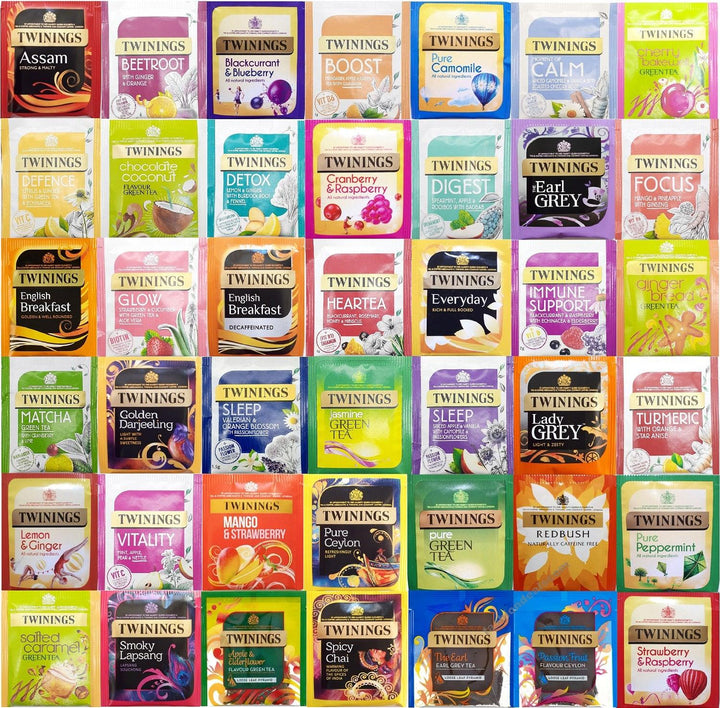 Twinings Individually Wrapped Enveloped Tagged Tea Bags Popular Mixed Selections - AB GROCERIES