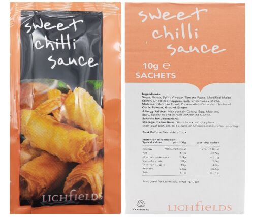 Lichfields Single Individual Sauce Sachets Portion Essential Condiment Mini Pack